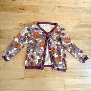 Kate Quinn LONG SLEEVE CARDIGAN | Caramel Mauve Sunflower Long Sleeve | BAMBOO